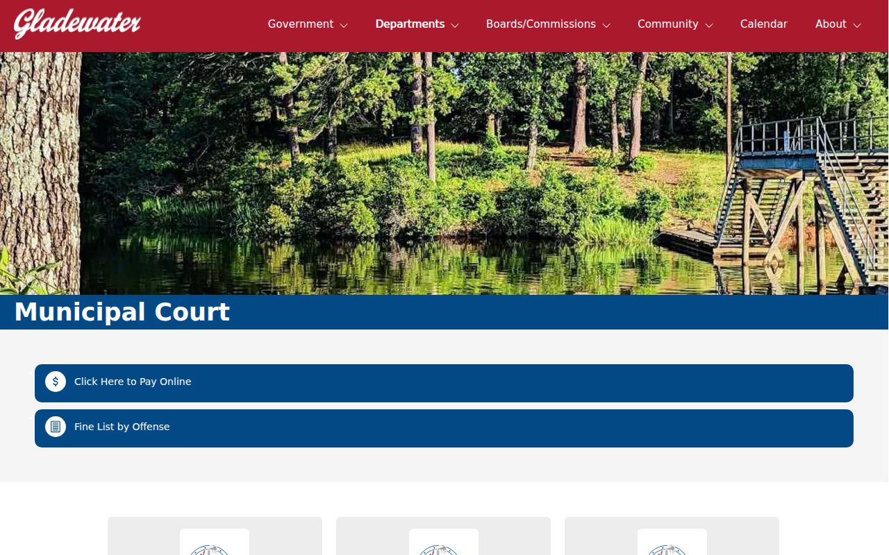 Gladewater Municipal Court official contact and citation page